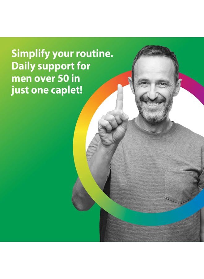 Rainbow Light فيتامينات متعددة للرجال 50+، فيتامين C، D والزنك، بروبيوتيك، فيتامينات متعددة للرجال 50+ توفر دعم مناعي عالي الفعالية، غير معدلة وراثيًا، نباتية، 60 قرص - Image 3