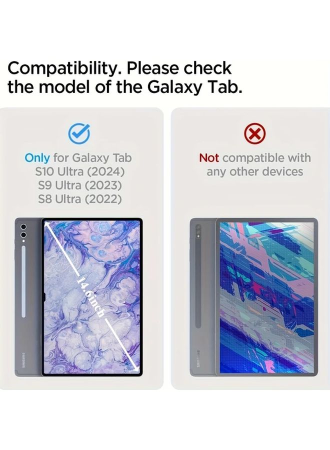Galaxy Tab S10 Ultra 14 6 Inch 2 Pack Tempered Glass Screen Protector 9H Hardness Anti Fingerprint - Image 2