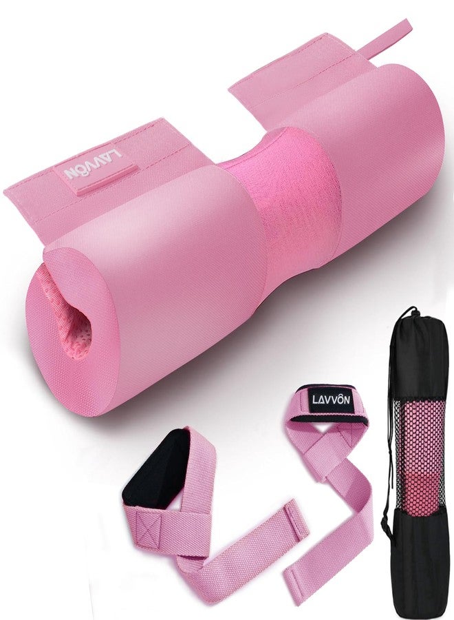 LAVVON Barbell Squat Pad Set Nylon Padding AntiSlip- Thick Foam Barbell Pad for Squats Cushion,Lunges&Bar Padding for Hip Thrusts -Standard Weight Bar Pad -With Wrist Straps Weightlifting - Image 1