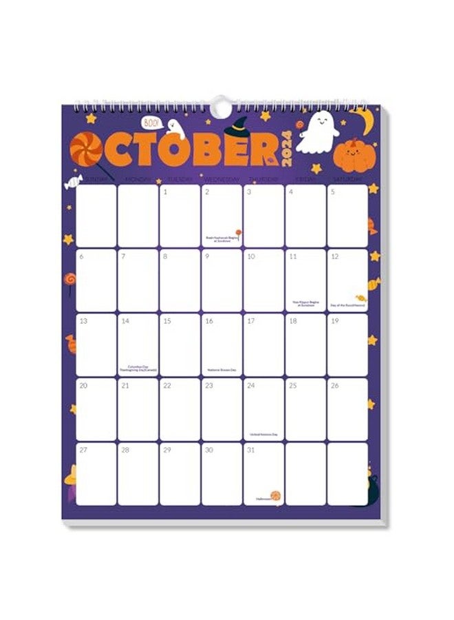 SUNEE 2025 Wall Calendar 8.5X11, 18 Months Hanging Monthly 2025 Calendar, October 2024 To March 2026, Large Writing Space For Organizing & Planning, Cute  - Image 1
