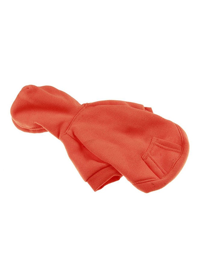 أوتاد معطف شتوي ناعم بتصميم غطاء رأس برتقالي XXLياردة - Image 2