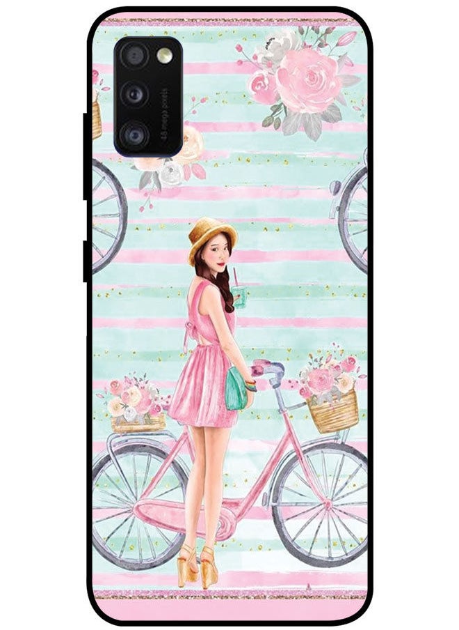 EYE CATCH Protective Case Cover For Samsung Galaxy A41 Smart Series Printed Protective Case Cover for Samsung A41 Cute Girl Standing  - Image 1