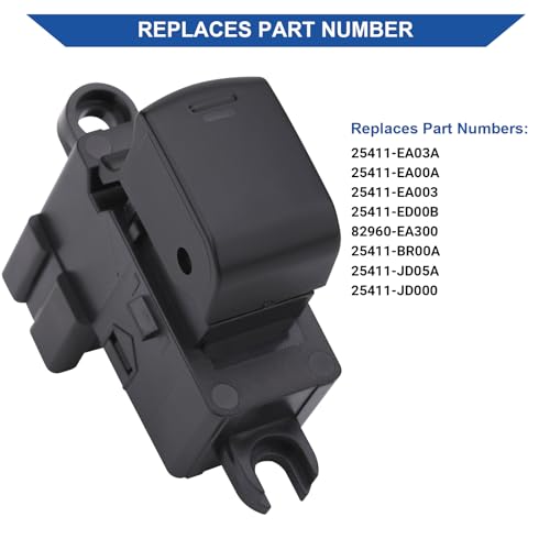 Obaee Power Window Switch Control Button Front Rear Passenger Side Compatible with 2005-2017 Nissan Frontier, 05-12 Pathfinder, 06-15 Xterra, 07-11 Murano Replace OEM 25411-EA03A 25411-EA003 - Image 5