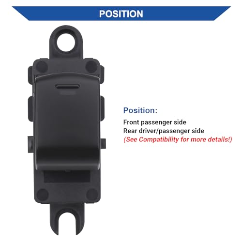 Obaee Power Window Switch Control Button Front Rear Passenger Side Compatible with 2005-2017 Nissan Frontier, 05-12 Pathfinder, 06-15 Xterra, 07-11 Murano Replace OEM 25411-EA03A 25411-EA003 - Image 2