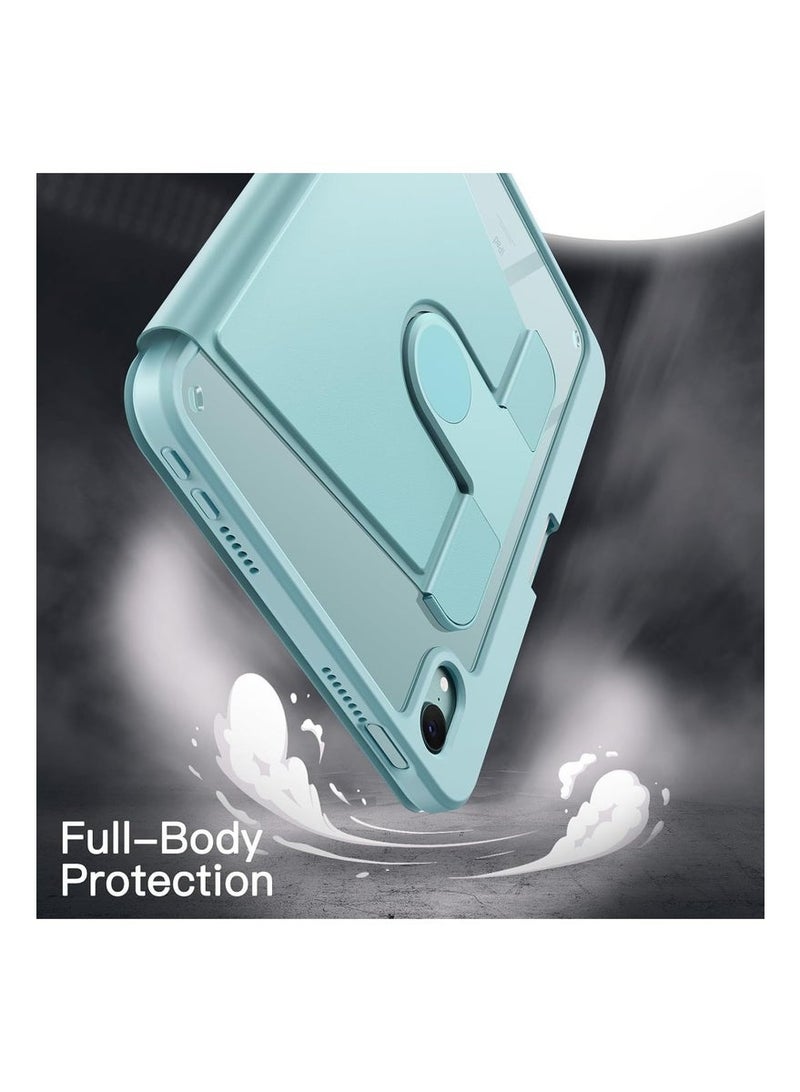 LEDIN 2 in1 Rotating Case for iPad mini A17 Pro 2024 (7th Generation 8.3 inch) with Pencil Holder,360 Degree Rotation Protective Stand Slim Cover Clear Back, Auto Wake/Sleep With Tempered Glass - Image 4