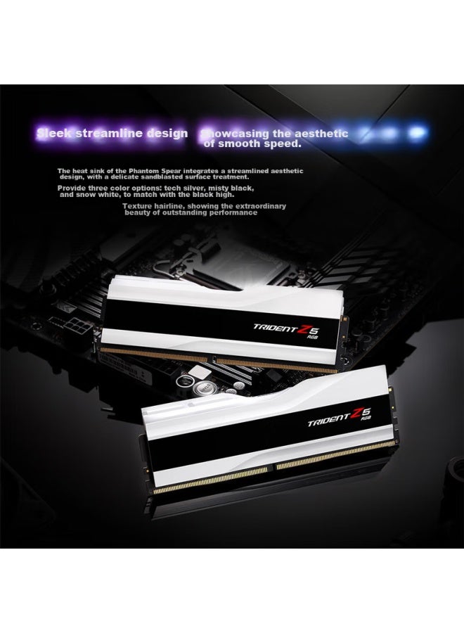 G.Skill 32Gb (16Gx2) Ddr5 6400 Desktop Memory Module - Trident Z Rgb Light Bar (Snow White)/Intel Xmp/C32 - Image 4
