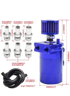 ماركة غير محددة الألومنيوم 350 مل الصيد CAN CAN TANK KIT RESERDAIR مع مرشح الاستراحة 3/8 "خط الوقود Universal Blue  - Image 3