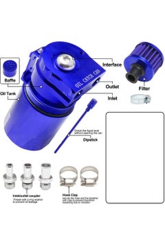 ماركة غير محددة الألومنيوم 350 مل الصيد CAN CAN TANK KIT RESERDAIR مع مرشح الاستراحة 3/8 "خط الوقود Universal Blue  - Image 2