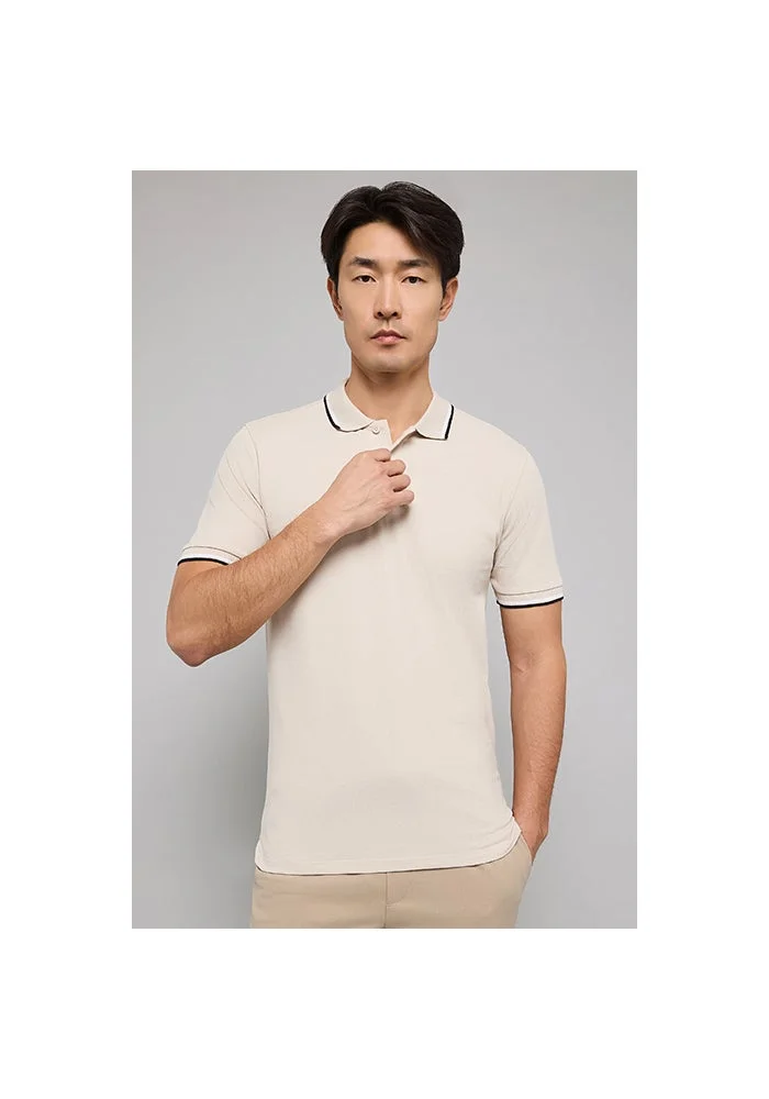 أر أند بي Tipping Detail Polo T-Shirt with Short Sleeves