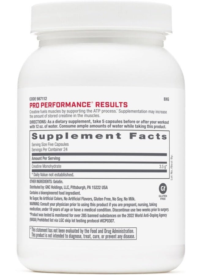GNC جي إن سي برو بيرفورمانس كرياتين مونوهيدرات 3500 ملغ - Image 2