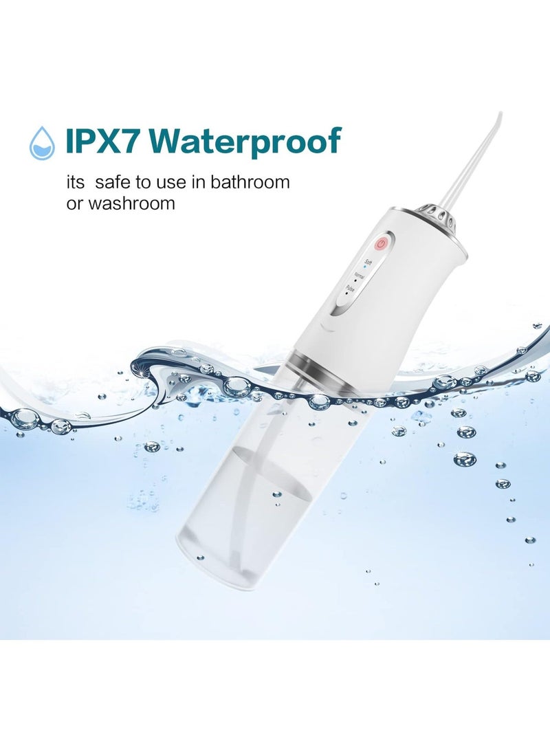 Water flosser, equipped with three nozzles, rechargeable and waterproof, compact size - Image 3