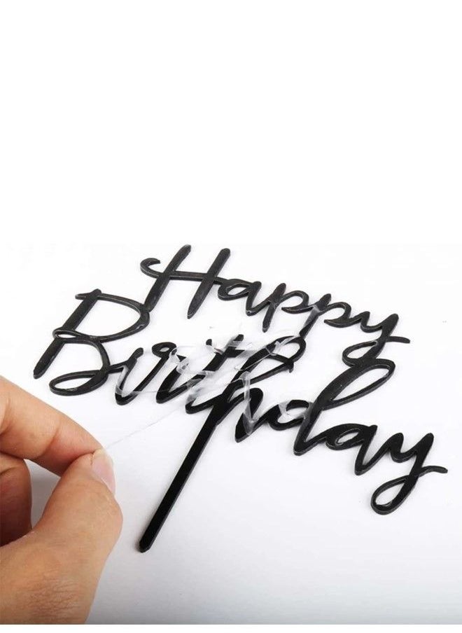 وي هابي عبوة من 3 قطع علوية لكعكة عيد الميلاد السعيد من الأكريليك عاكسة مثالية للزينة ومستلزمات الحفلات متعددة الألوان  - Image 4