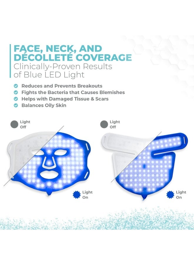 SYOSI قناع علاج الوجه بضوء LED، علاج الضوء الأحمر للوجه، علاج الضوء للوجه بـ 7 ألوان، جهاز تجميل الوجه الاحترافي لعلاج التجاعيد/مكافحة الشيخوخة/البقع - Image 4
