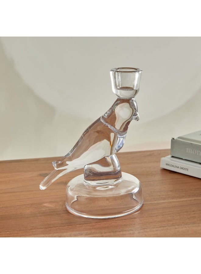 Home Box حامل الشموع على شكل طائر من زجاج فيغا 13 × 16.5 × 9.5 سم - Image 2