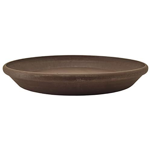 PSW Pot Collection AP30C 12-inch Plastic/Stone/Wood Composite Plant Saucer Drip Tray – No Drainage Hole (Drillable), Indoor/Outer Water Tray, Chocolate - Image 2