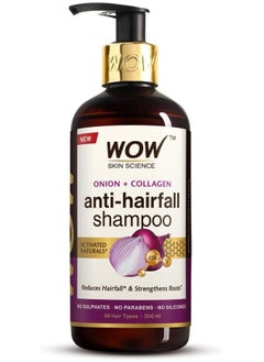 WOW Skin Science Onion + Collagen Anti-Hairfall Shampoo  - Image 1