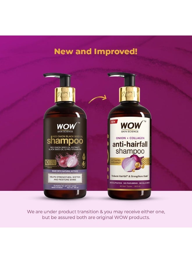 WOW Skin Science Onion + Collagen Anti-Hairfall Shampoo  - Image 2