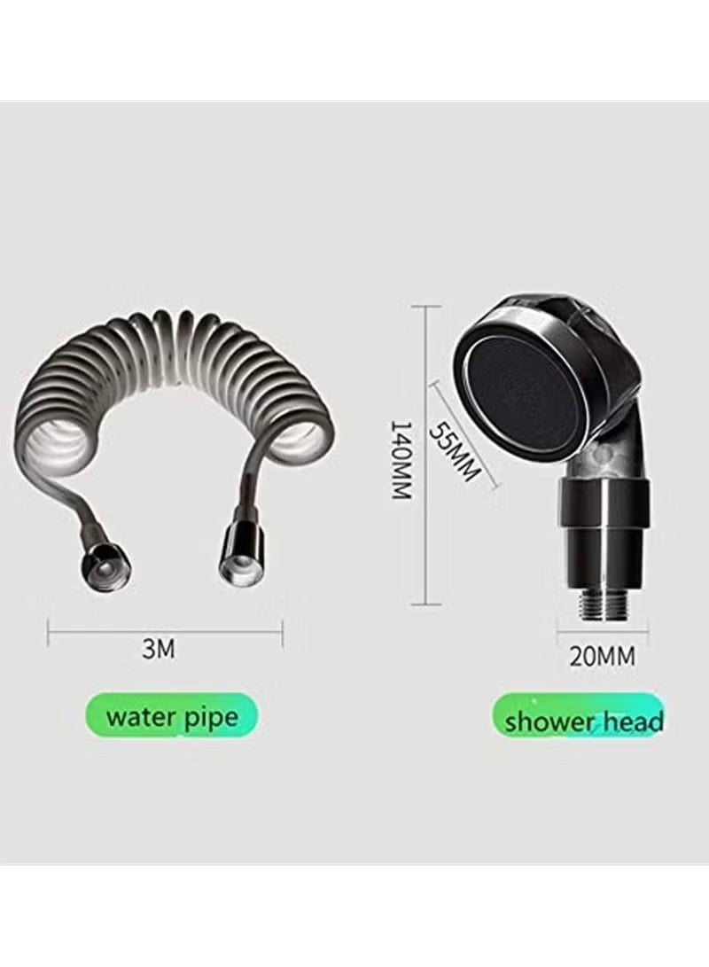 Beauenty Faucet Sprayer Set Kitchen Sink Faucet Nozzle Ionic Shower Filter Household Water Saving Splash Tube Handheld Holder Shower Booster Without Tap for Bathroom Washbasin - Image 2