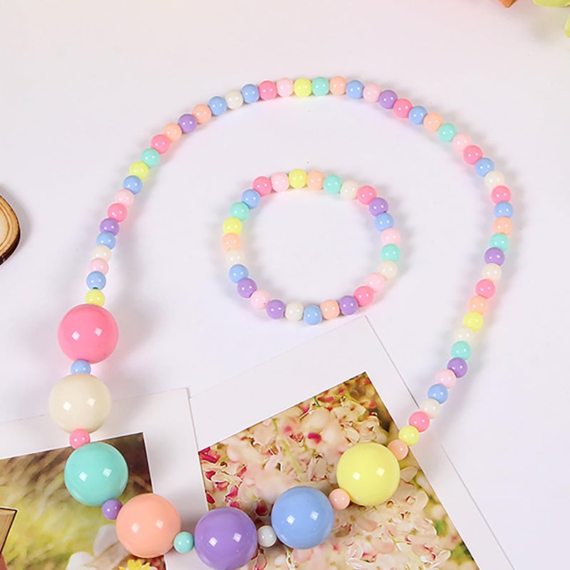 Colorful Flower Beads Jewelry Set For Kids Party Wear And Special Occasions - Image 5