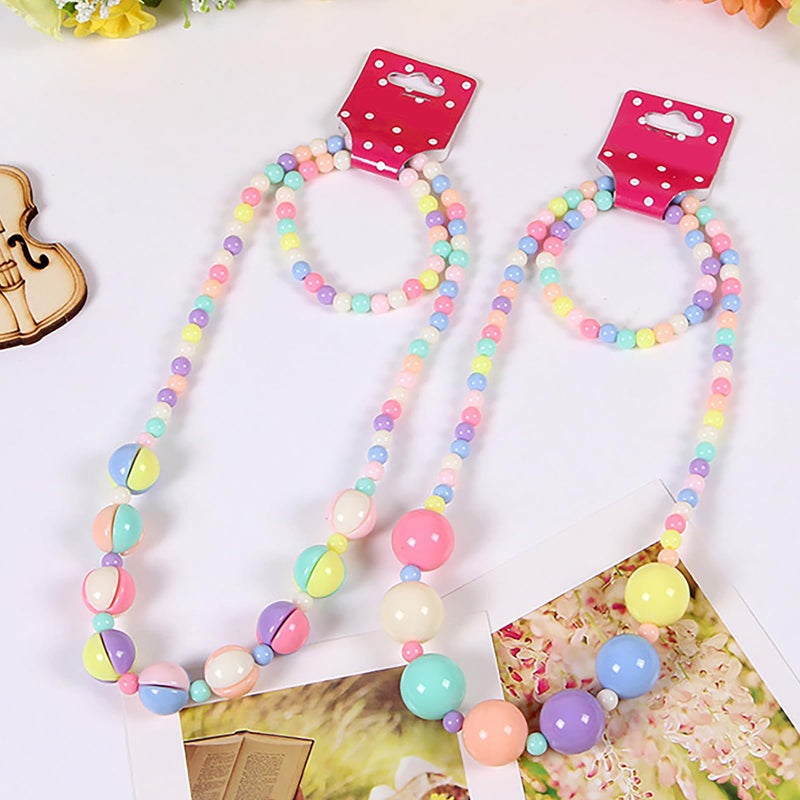 Colorful Flower Beads Jewelry Set For Kids Party Wear And Special Occasions - Image 4