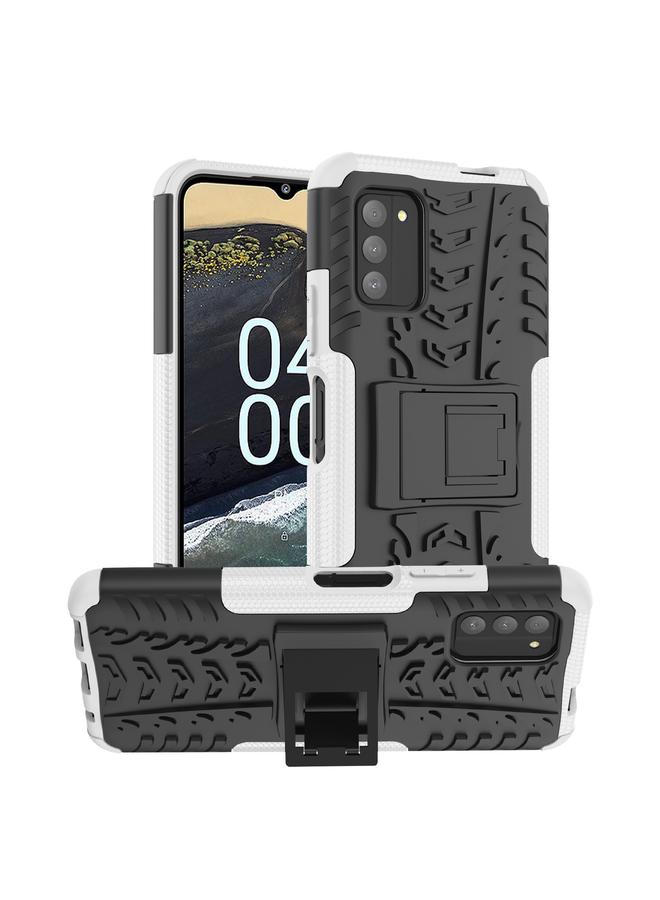 S-TOP Case For Nokia G100 Tire Texture TPU + PC Phone Case with Holder - Image 1