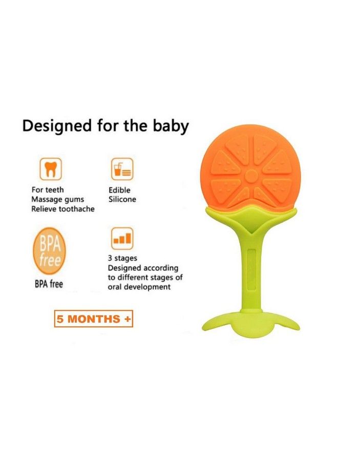 Alya The Cheeky Kidzz Baby Silicone Giraffe Teether ; 1 Banana ; 2 Fruit Shape Teether & Key Teether (Design 203) - Image 3