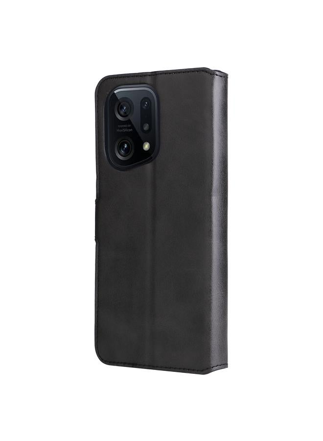 S-TOP Case For OPPO Find X5 Pro Classic Calf Texture PU + TPU Horizontal Flip Leather Case - Image 3