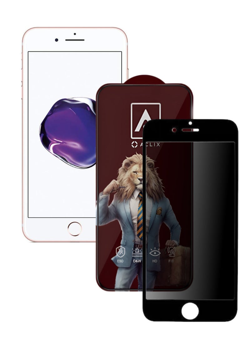 ACLIX Antistatic ESD Dustof Premium Quality High Definition Anti-Spy Privacy Tempered Glass Screen tector Designed For  iPhone 7 Plus - Image 1