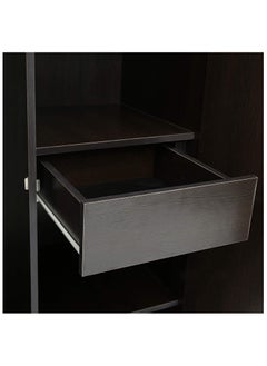AFT Spacious Two-Door MDF Wardrobe with Lockable Compartments, Durable Metal Hinges, and Multiple Shelves for Organized Storage – Featuring Premium Wangi Dark Brown Finish (Arfan)  - Image 4