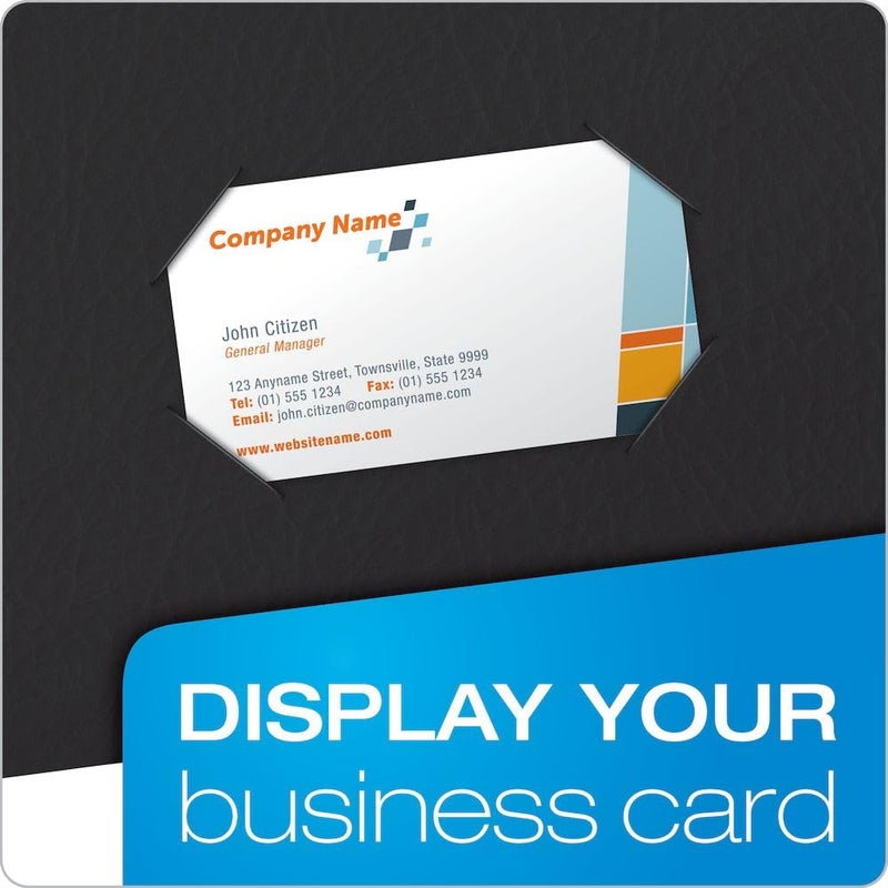 Oxford Twin-Pocket Folders, Textured Paper, Letter Size, Black, Holds 100 Sheets, Box of 25 (57506EE), 8-1/2 x 11 - Image 2