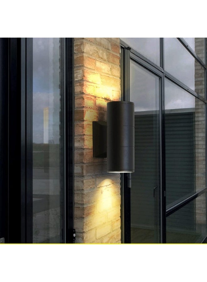Modern Black LED Wall Light – Up & Down Wall Sconce Cylinder Design, Minimalist Indoor Outdoor Wall Lamp, Energy Efficient Decorative Lighting for Hallway, Bedroom & Office - Image 4
