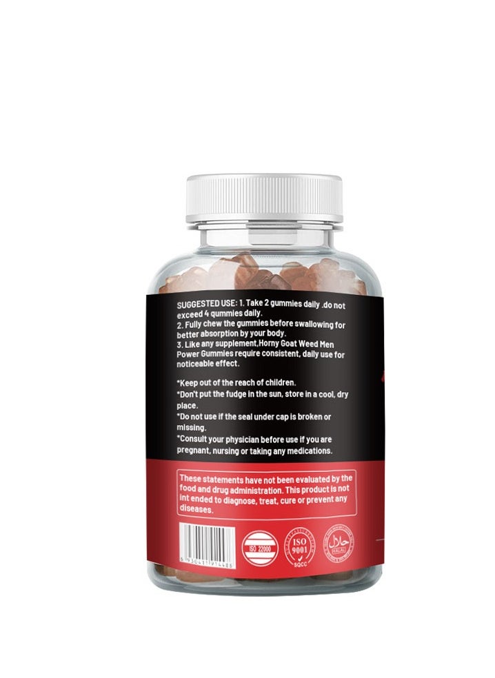 Wins Town - Men Power Male Energy And Vitality ,Natural Energy & Stamina Booster,With Maca Tongkat Ali Tribulus Terrestris - 60 Vegan Gummies - Image 1
