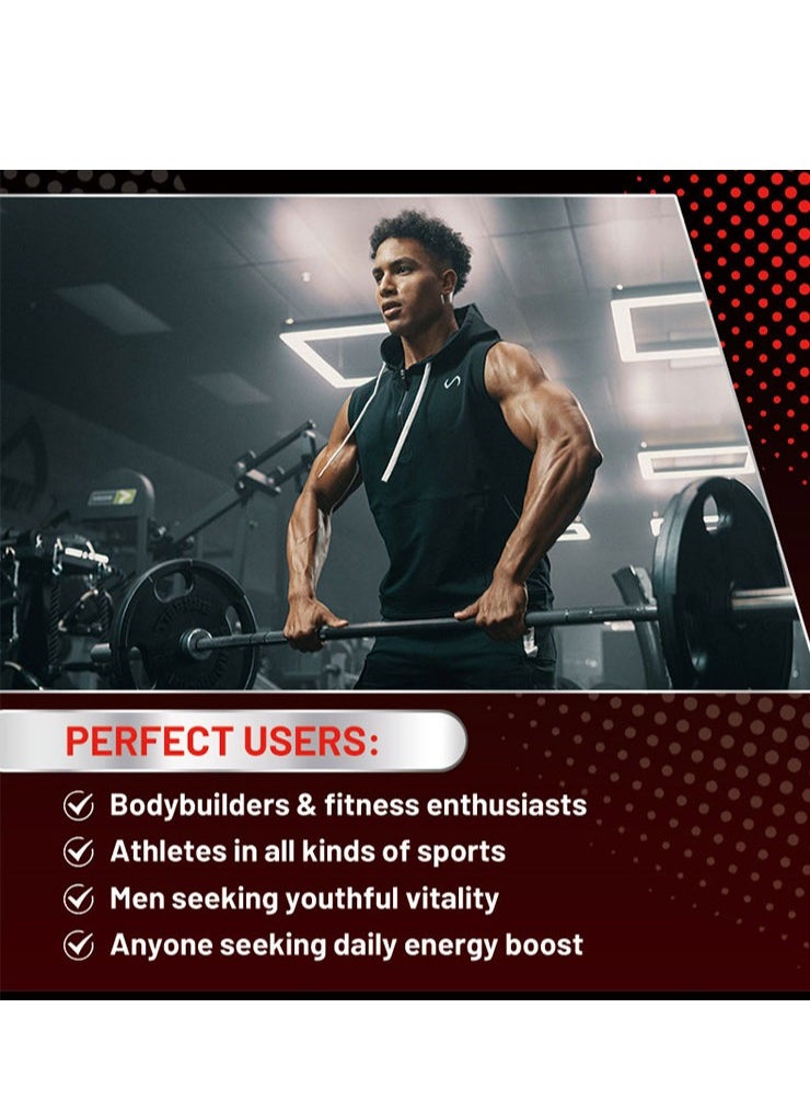 Wins Town - Men Power Male Energy And Vitality ,Natural Energy & Stamina Booster,With Maca Tongkat Ali Tribulus Terrestris - 60 Vegan Gummies - Image 1