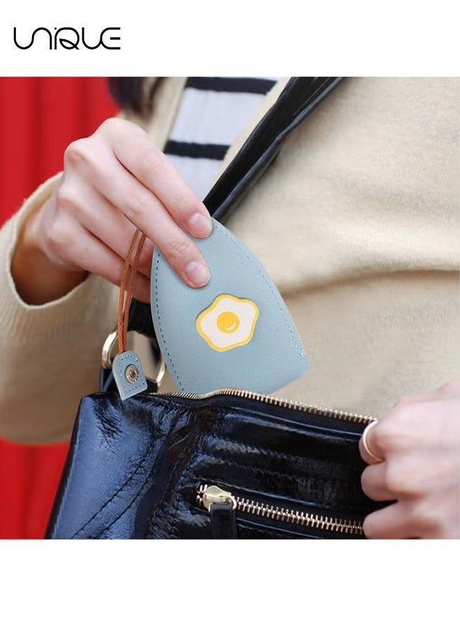 Unique - 4Pcs Cute Key Fob Case, PU Leather Car Key Case, Portable Key Pouch, High-quality PU Leather, Cute Cartoon Patterns, Hidden Keychain, for Car Keys, Personalized Pull Out Key Bag - Image 1