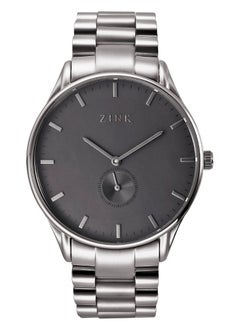 ZINK ZK130G5S-36 ELEGANT TIMEPIECE - MODERN MEN'S WATCH WITH SILVER BAND & BLACK DIAL