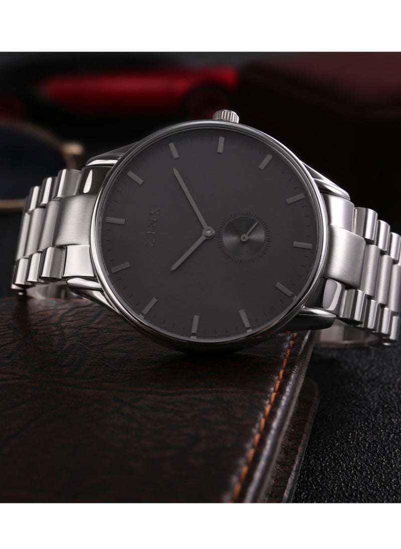 Zink ZINK ZK130G5S-36 ELEGANT TIMEPIECE - MODERN MEN'S WATCH WITH SILVER BAND & BLACK DIAL  - Image 5