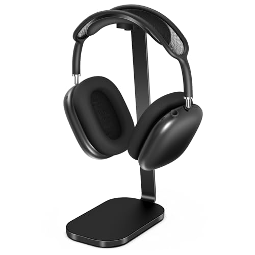 VICHYIE حامل سماعات VICHYIE لسماعات AirPods Max، حامل سماعات مع قضيب دعم من الألمنيوم، قاعدة ثقيلة لحامل السماعات - أسود - Image 1