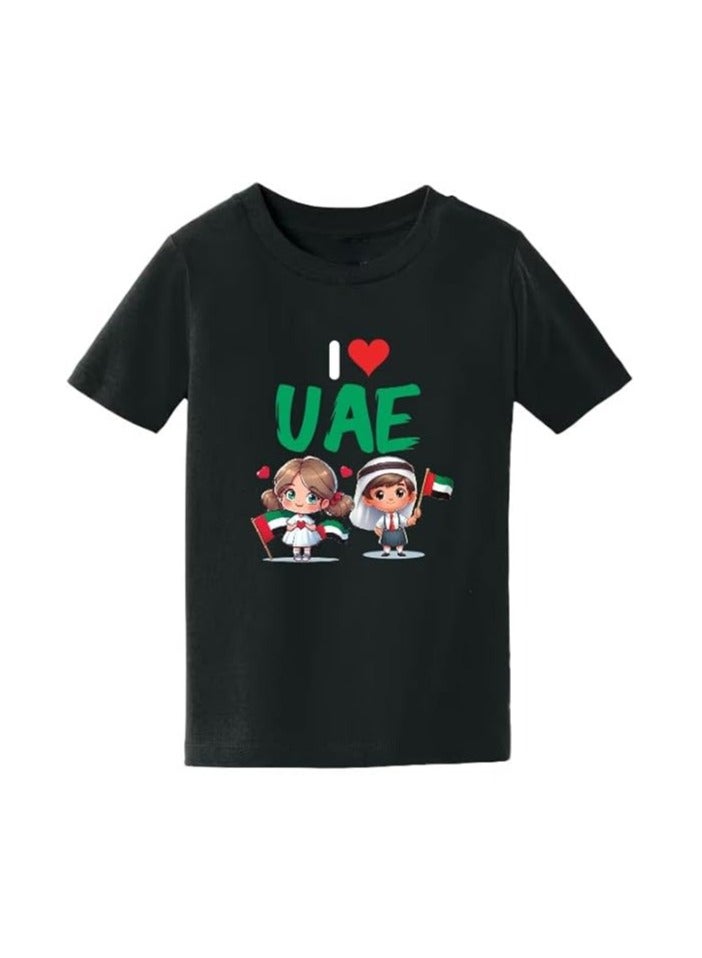 PRINTSHOP4ME Kids I LOVE UAE Tshirts for Celebrating National Day Round Neck Tshirt for Unisex UAE Design Printed Tshirt for Boys and Girls Everyday Wear Short Sleeve Printed Kids T shirt - Image 5