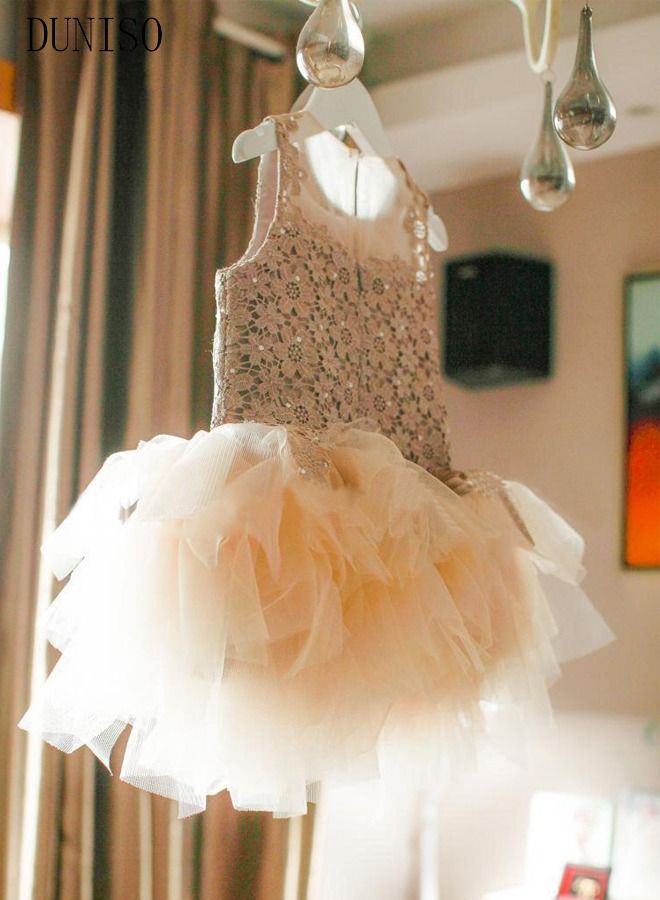 DUNISO Girls Dress Kids Sleeveless Lace Party Dresses With Tutu Skirt Toddler Princess Birthday Party Wedding Dresses - Image 3