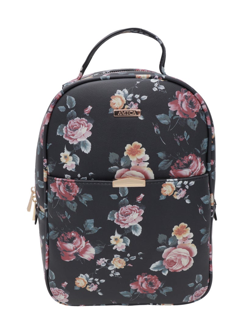 AMICA Floral Pattern Zipper Closure Women's Backpack Bags - Image 1
