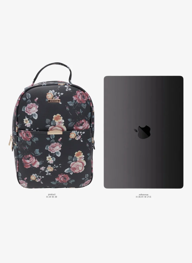 Amica  Floral Pattern Zipper Closure Women's Backpack Bags for Women | Best Price UAE