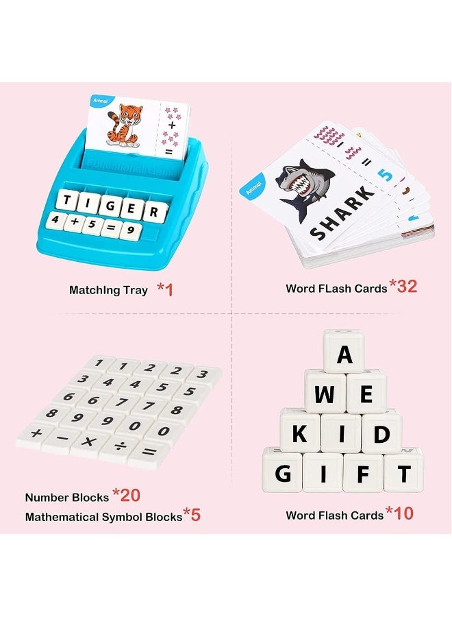 ECVV 2 in 1 Matching Letter Number Games for Kids Educational Learning Toys with Flash Cards Letter Recognition Spelling Game Toys for Preschool Boys Girls - Image 2