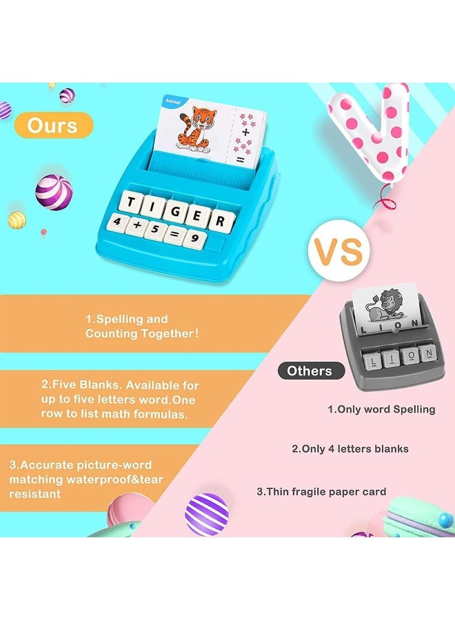 ECVV 2 in 1 Matching Letter Number Games for Kids Educational Learning Toys with Flash Cards Letter Recognition Spelling Game Toys for Preschool Boys Girls - Image 5