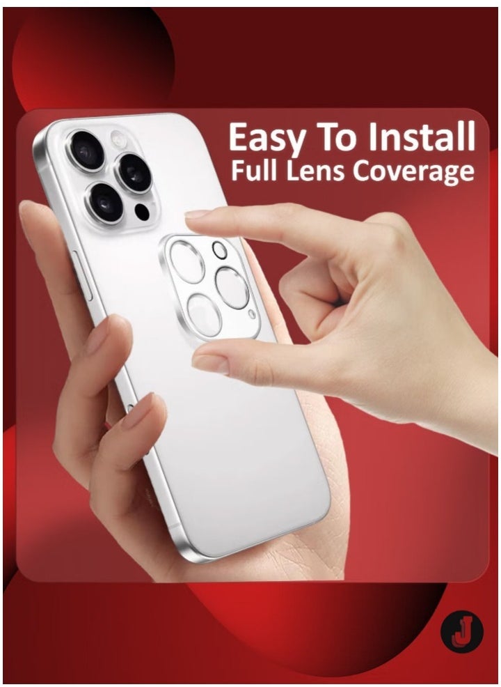 JAJEEK "New iPhone 16 Pro Camera Lens Protector – Ultra HD Tempered Glass, 9H Hardness, Anti-Scratch, Case-Friendly, Easy Installation Clear Lens Cover" - Image 4