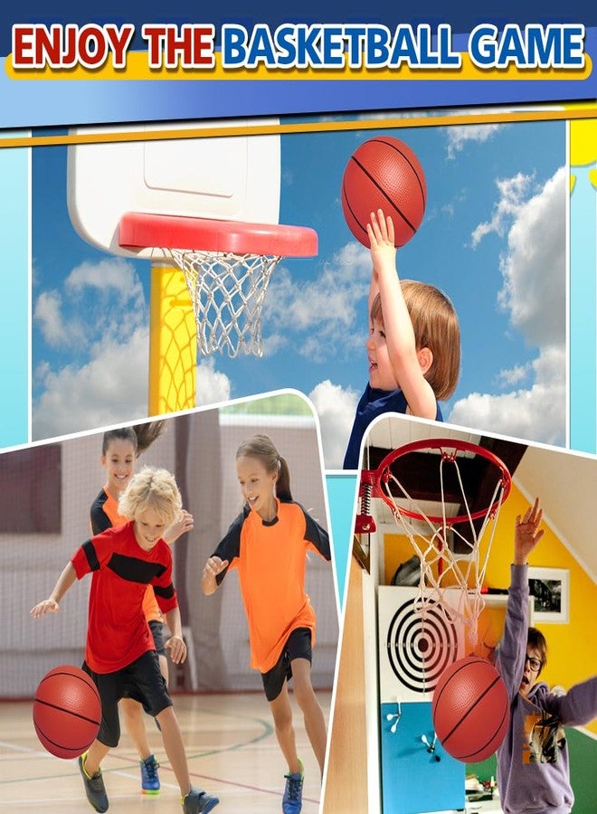 Cybemaga 8.5inch Mini Basketball Toy for Indoor Hoops, PVC Ball Toys for Kids Adults, Replacement Ball for Swimming Pool Over Door Hoops, Sensory Toys Bounce Grip for Outdoor Play 4 Pack - Image 4