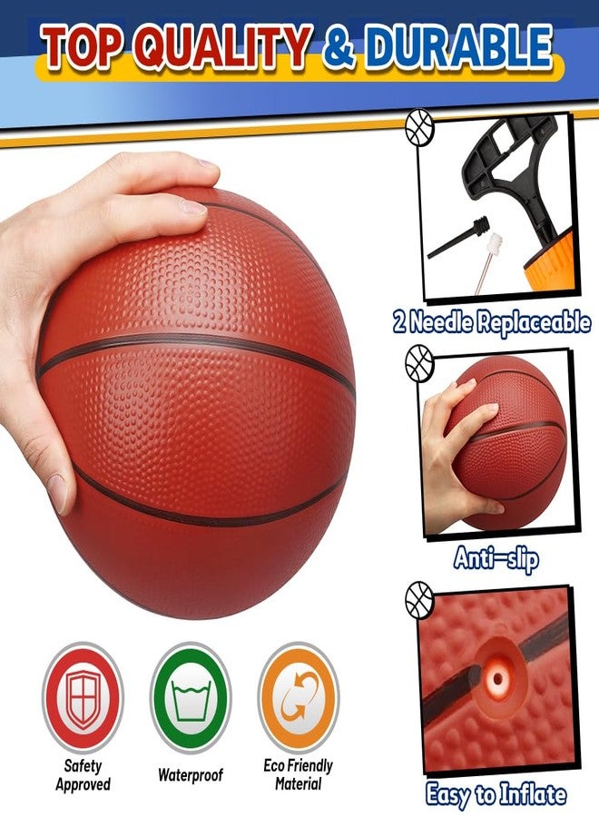 Cybemaga 8.5inch Mini Basketball Toy for Indoor Hoops, PVC Ball Toys for Kids Adults, Replacement Ball for Swimming Pool Over Door Hoops, Sensory Toys Bounce Grip for Outdoor Play 4 Pack - Image 3