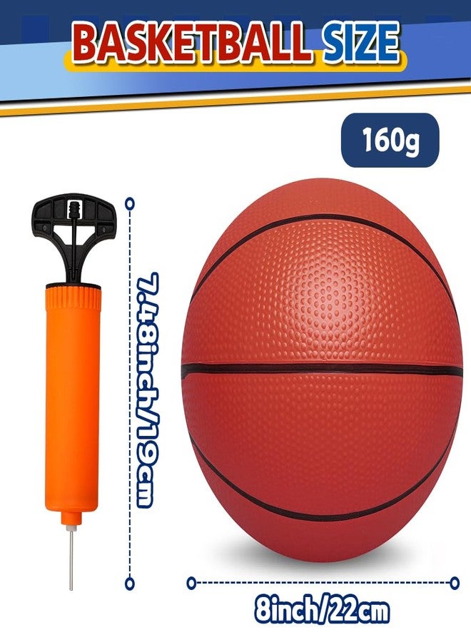 Cybemaga 8.5inch Mini Basketball Toy for Indoor Hoops, PVC Ball Toys for Kids Adults, Replacement Ball for Swimming Pool Over Door Hoops, Sensory Toys Bounce Grip for Outdoor Play 4 Pack - Image 2