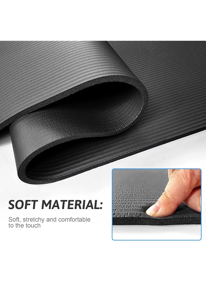 SKY-TOUCH Yoga Mat Non Slip 180 * 60Cm Yoga Mat With Strap Included 10Mm Thick Exercise Mat Ideal For Hiit Pilates Yoga And Many Other Home Workouts - Image 4