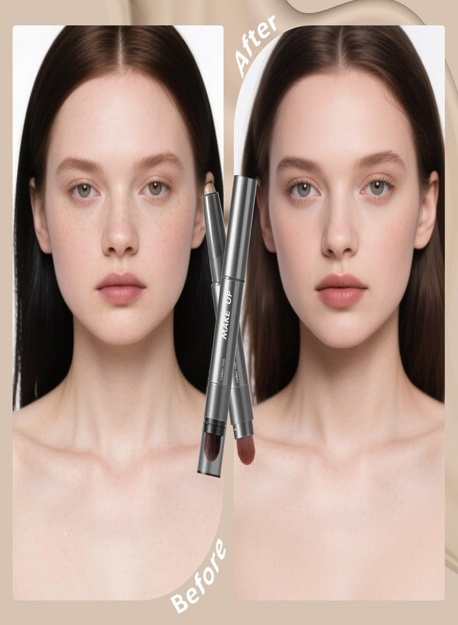 DAGEDA Neutral Contour Stick,Cream Contour Makeup with Brush,Lightweight, Blendable, Longlasting Creamy Bronzer Stick, Matte Finish Natural Face Contouring Makeup - Image 2