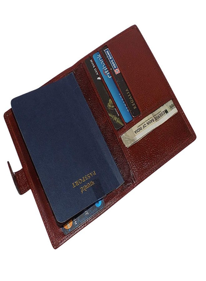 STYLE SHOES Brown Smart and Stylish Leather Passport Holder - Image 3